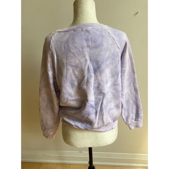 NILI Lotan Women Purple Tie Dye Sweatshirt Pullover Size Small Cropped - Picture 3 of 9